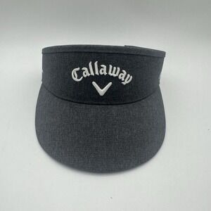 Callaway Visor Hat Adult Gray Adjustable Strap‎ Rouge Apex Embroidered Golf